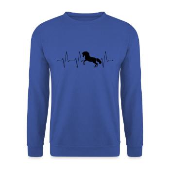 My heart beats for horses and ponies - gift - Unisex Sweatshirt - royal blue - Front - Alina (178cm) & Michal (187cm)