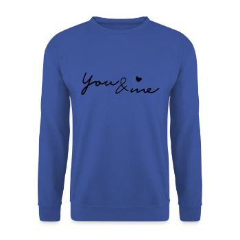 Friends love partnership marriage saying gift - Unisex Sweatshirt - royal blue - Front - Alina (178cm) & Michal (187cm)