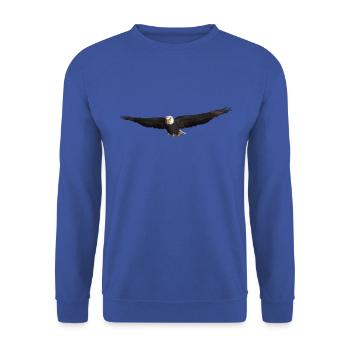 White-tailed Eagle - Unisex Sweatshirt - royal blue - Front - Alina (178cm) & Michal (187cm)