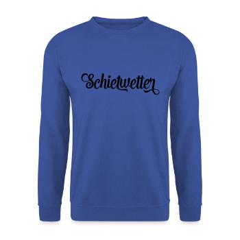 schietwetter - Unisex Pullover - Royalblau - Vorne - Alina (178cm) & Michal (187cm)