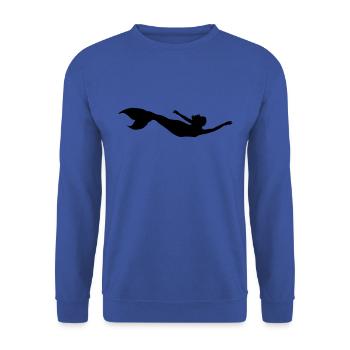 meerjungfrau silhouette schwimmen - Unisex Pullover - Royalblau - Vorne - Alina (178cm) & Michal (187cm)
