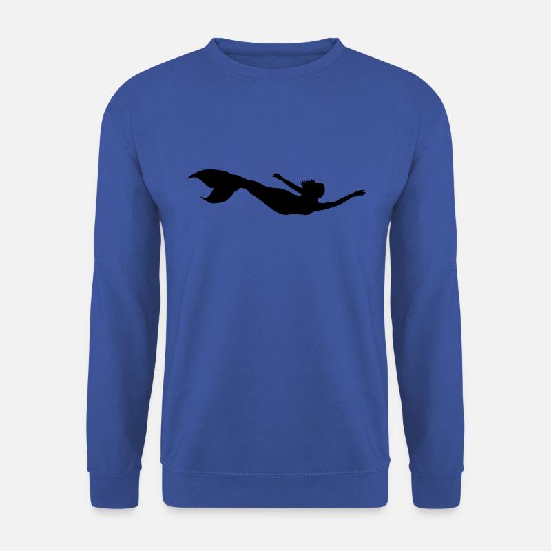 meerjungfrau silhouette schwimmen - Unisex Pullover - Royalblau