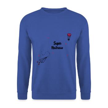 Super maîtresse - Sweat-shirt Unisexe - bleu royal - Devant - Alina (178cm) & Michal (187cm)