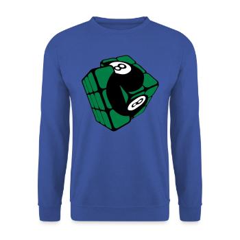 cube billard boule rubi forme - Sweat-shirt Unisexe - bleu royal - Devant - Alina (178cm) & Michal (187cm)