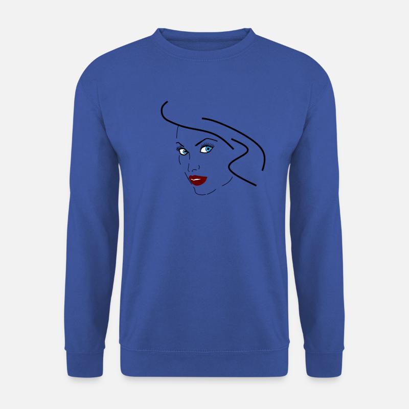 Frauengesicht - Unisex Pullover - Royalblau