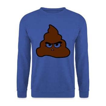 Kackhaufen-Emoji - Unisex Pullover - Royalblau - Vorne - Alina (178cm) & Michal (187cm)