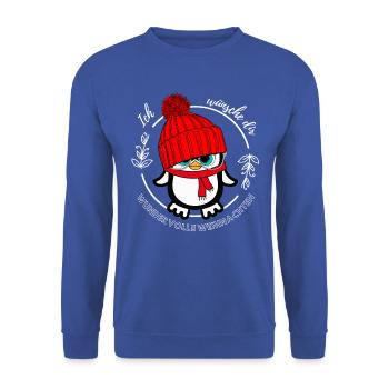 Weihnachten xmas CHRISTMAS - Unisex Pullover - Royalblau - Vorne - Alina (178cm) & Michal (187cm)