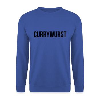 Currywurst - Unisex Pullover - Royalblau - Vorne - Alina (178cm) & Michal (187cm)