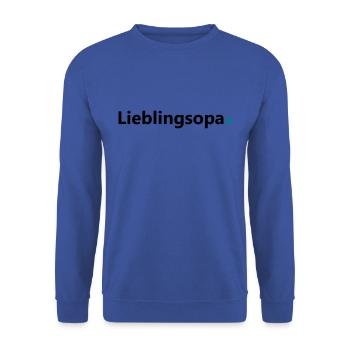 Lieblingsopa bester Opa der Welt Spruch Geschenk - Unisex Pullover - Royalblau - Vorne - Alina (178cm) & Michal (187cm)