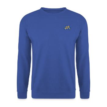 Mountain Bike Bicycle Graphic / Illustration - Unisex Sweatshirt - royal blue - Front - Alina (178cm) & Michal (187cm)