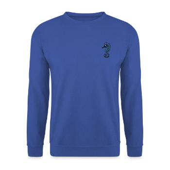 Seepferdchen Logo - Unisex Pullover - Royalblau - Vorne - Alina (178cm) & Michal (187cm)