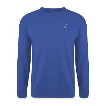 grey heron - Unisex Sweatshirt - royal blue - Front - Alina (178cm) & Michal (187cm)