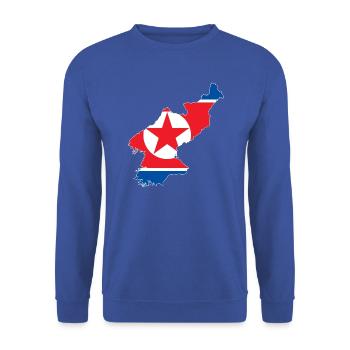 Nordkorea - Unisex Pullover - Royalblau - Vorne - Alina (178cm) & Michal (187cm)