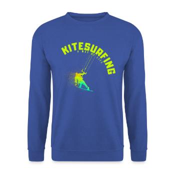 KITESURFING - A way of Life - Unisex Pullover - Royalblau - Vorne - Alina (178cm) & Michal (187cm)