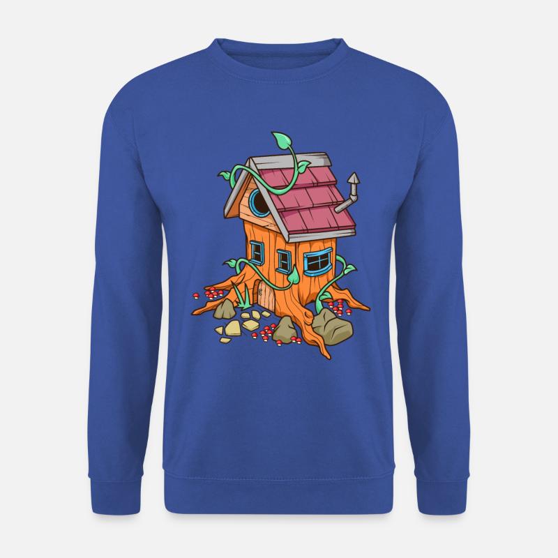 Feenhaus im Baumstumpf - Fairycore - Unisex Pullover - Royalblau