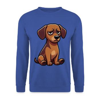Dackel Dackelbesitzer Dackelhalter Dackelliebhaber - Unisex Pullover - Royalblau - Vorne - Alina (178cm) & Michal (187cm)