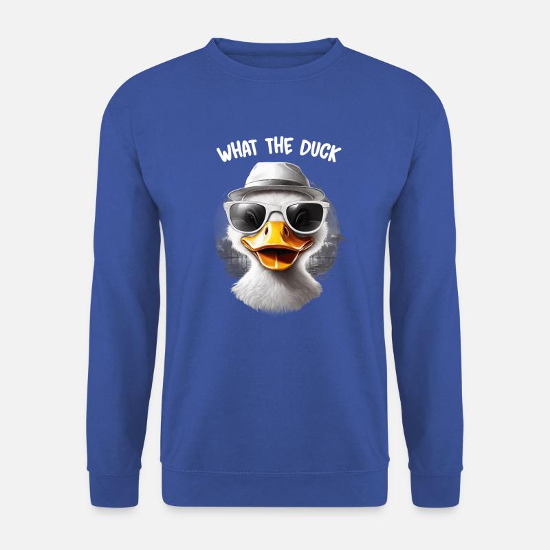 what the duck - Unisex Pullover - Royalblau