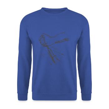 Sculpture sur bois dessin cadeau sculpteur sur bois - Sweat-shirt Unisexe - bleu royal - Devant - Alina (178cm) & Michal (187cm)