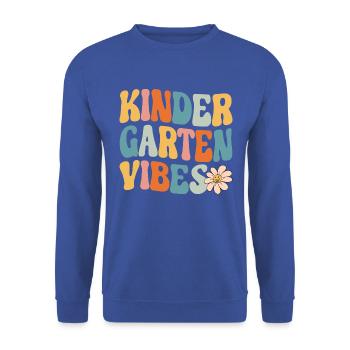 Kindergarten Vibes - jetzt komme ich ... - Unisex Pullover - Royalblau - Vorne - Alina (178cm) & Michal (187cm)