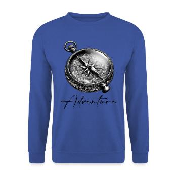 Adventure - Unisex Sweatshirt - royal blue - Front - Alina (178cm) & Michal (187cm)