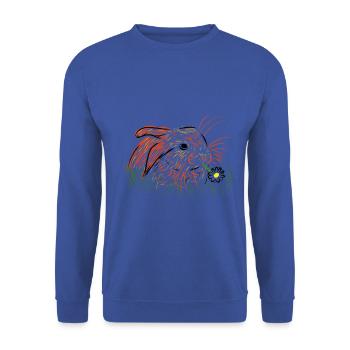 Rabbits - Unisex Sweatshirt - royal blue - Front - Alina (178cm) & Michal (187cm)