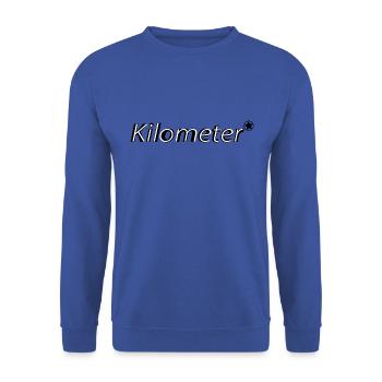 Kilometer - Sweat-shirt Unisexe - bleu royal - Devant - Alina (178cm) & Michal (187cm)