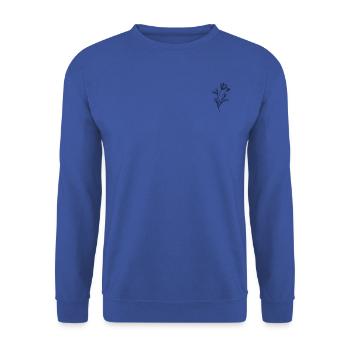 Graceful elegance: the filigree floral pattern - Unisex Sweatshirt - royal blue - Front - Alina (178cm) & Michal (187cm)