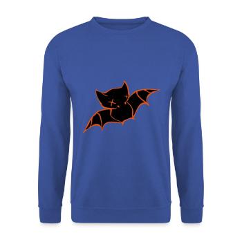 Chauve-souris Halloween - Sweat-shirt Unisexe - bleu royal - Devant - Alina (178cm) & Michal (187cm)