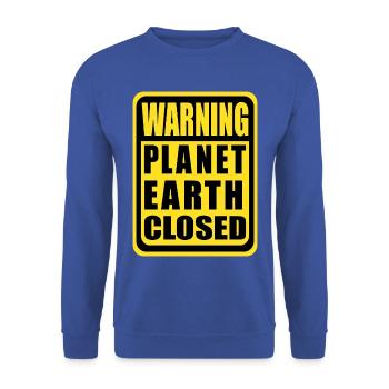Planet Erde geschlossen - Unisex Pullover - Royalblau - Vorne - Alina (178cm) & Michal (187cm)