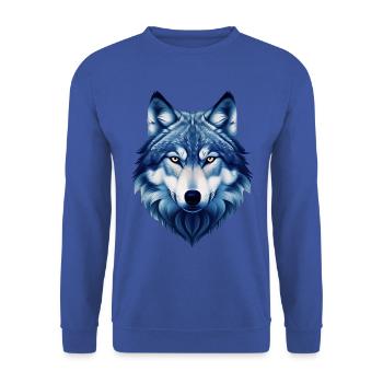 Wolf - Unisex Sweatshirt - royal blue - Front - Alina (178cm) & Michal (187cm)