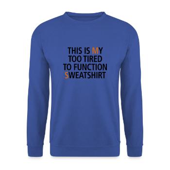 Sweat-shirt MS noir - Sweat-shirt Unisexe - bleu royal - Devant - Alina (178cm) & Michal (187cm)