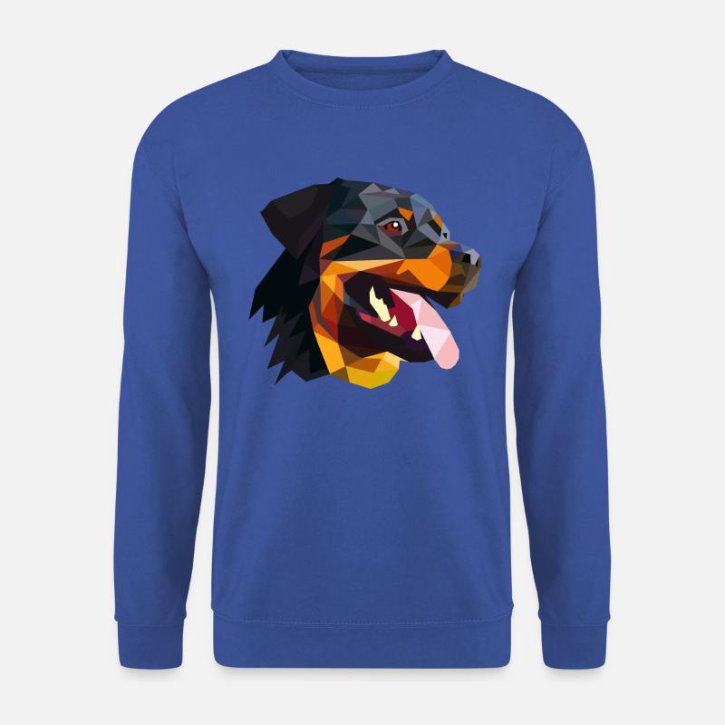 Rottweiler Rottie Poly Art - Unisex Pullover - Royalblau