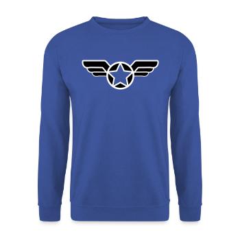 Superhero - Unisex Sweatshirt - royal blue - Front - Alina (178cm) & Michal (187cm)