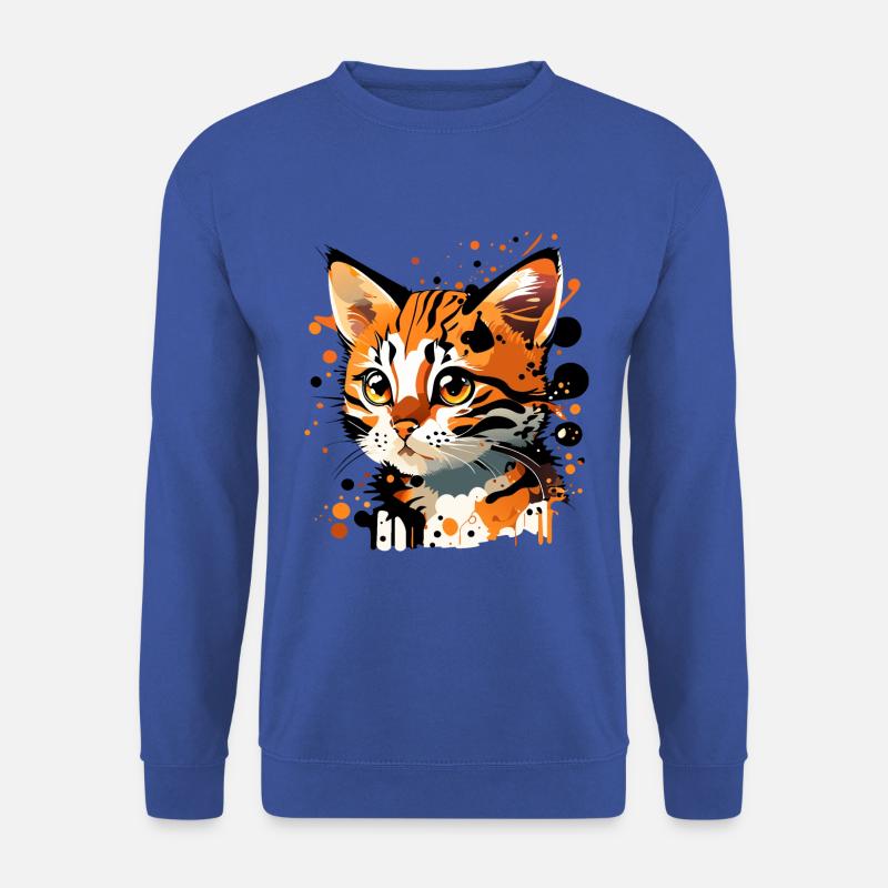 getigertes Kätzchen - Unisex Pullover - Royalblau