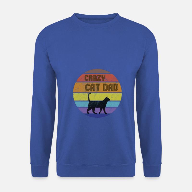 Katzen Liebling - Crazy Cat Dad - Unisex Pullover - Royalblau