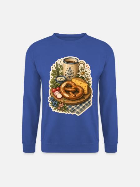Brotzeit Brezel Käse - Unisex Pullover - Royalblau