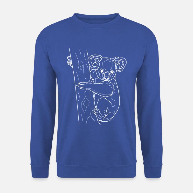 Koala weiß - Unisex Pullover - Royalblau