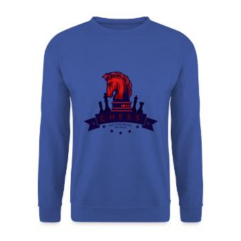 Chess chess pieces - Unisex Sweatshirt - royal blue - Front - Alina (178cm) & Michal (187cm)