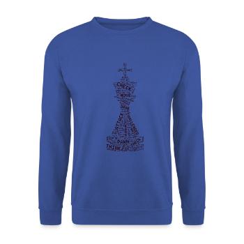 Schach - Unisex Pullover - Royalblau - Vorne - Alina (178cm) & Michal (187cm)