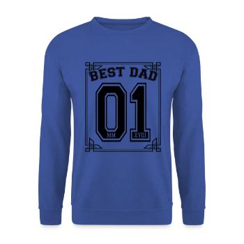 Father dad - Unisex Sweatshirt - royal blue - Front - Alina (178cm) & Michal (187cm)