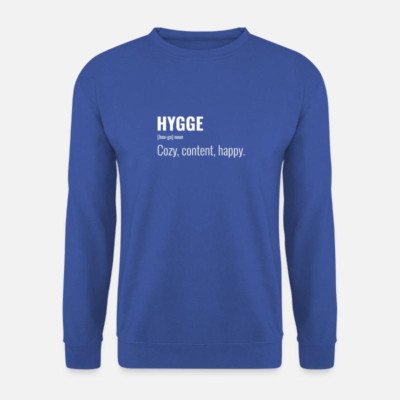 Hygge dänische Wortgrafik - Unisex Pullover - Royalblau