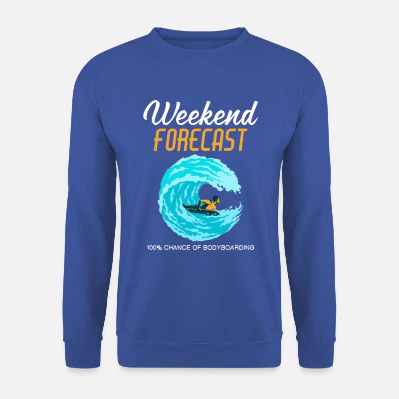 Wochenendprognose Bodyboard Bodyboard Grafik - Unisex Pullover - Royalblau