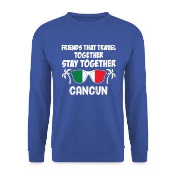 Amis qui voyagent ensemble Cancun Girls Trip - Sweat-shirt Unisexe - bleu royal - Devant - Alina (178cm) & Michal (187cm)