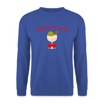 Tag Dinking Eierlikör Glas Pickleball Weihnachten - Unisex Pullover - Royalblau - Vorne - Alina (178cm) & Michal (187cm)