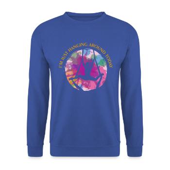 Aerialist traînant autour du yoga aérien Aerial Silk - Sweat-shirt Unisexe - bleu royal - Devant - Alina (178cm) & Michal (187cm)