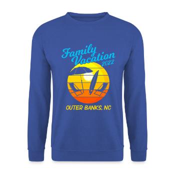 North Carolina Beach Family Vacation 2022 Outer - Unisex Sweatshirt - royal blue - Front - Alina (178cm) & Michal (187cm)