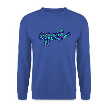 Egal. Ist mir egal. - Unisex Pullover - Royalblau - Vorne - Alina (178cm) & Michal (187cm)
