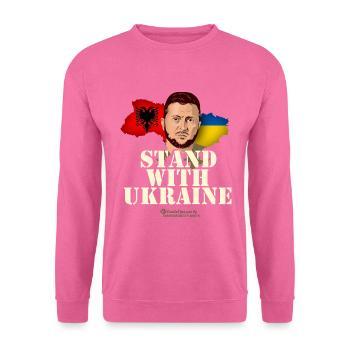 Albanien Stand with Ukraine - Unisex Pullover - Pink - Vorne