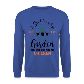 Jardiniers amateurs, jardiniers de fruits et légumes - Sweat-shirt Unisexe - bleu royal - Devant - Alina (178cm) & Michal (187cm)