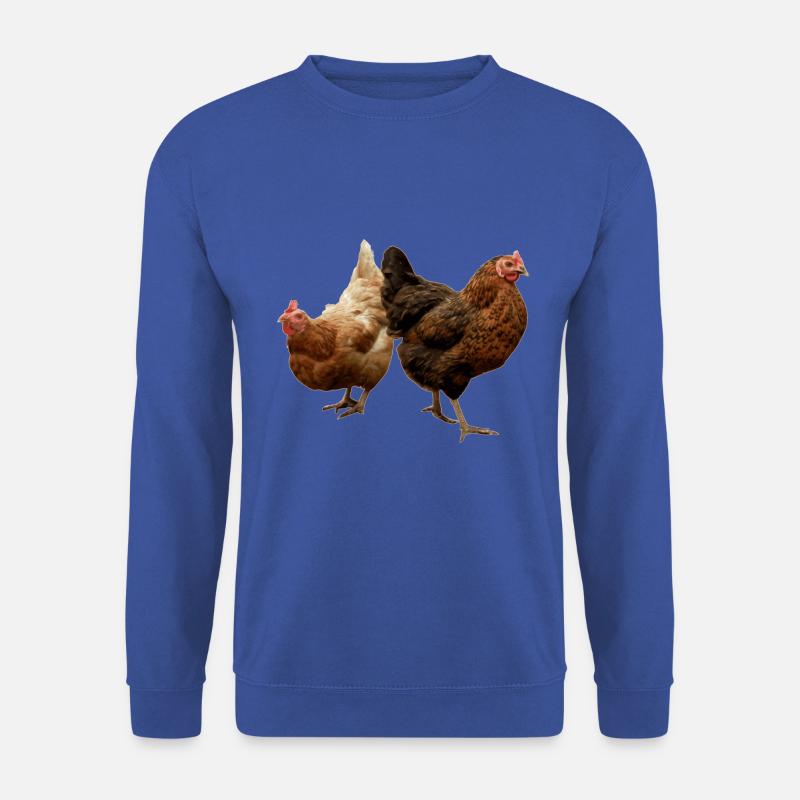 two happy chickens - Unisex Sweatshirt - royal blue